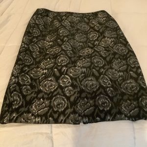 Wonderful black with silver type flower design